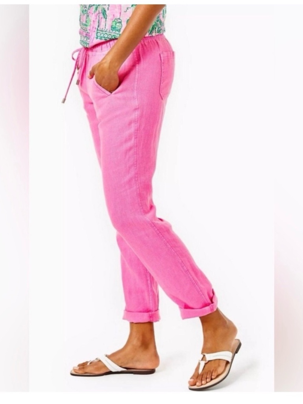 Lilly Pulitzer Bright Pink Straight Leg Pants